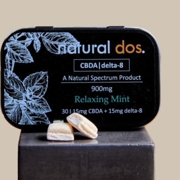 Relaxing CBDA Breath Mints with Delta 8 THC – 900mg