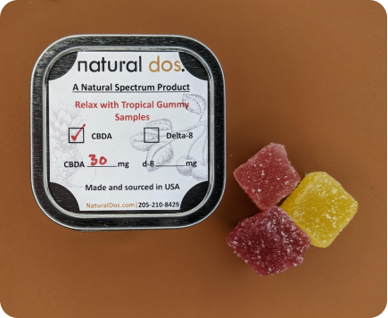 Vegan CBDA gummies sample pack